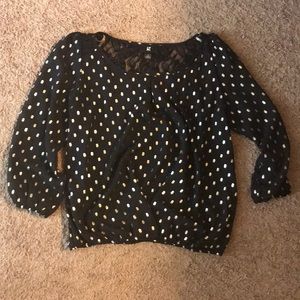 Fun flirty sheer black and gold too